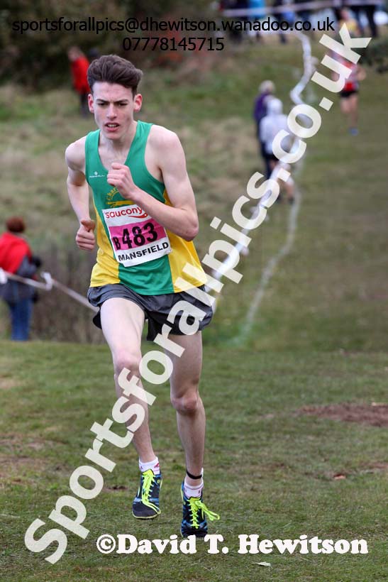 Mens under-17s, 2016 National Cross Country Relays, Berry Hill Park, Mansfield. Photo: David T. Hewitson/Sports for All Pics